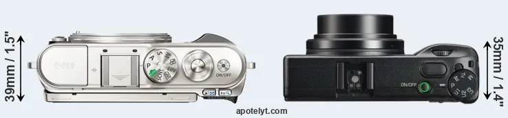 Compare E-PL9 versus GR IIIx top