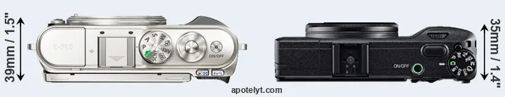 Compare E-PL9 versus GR top