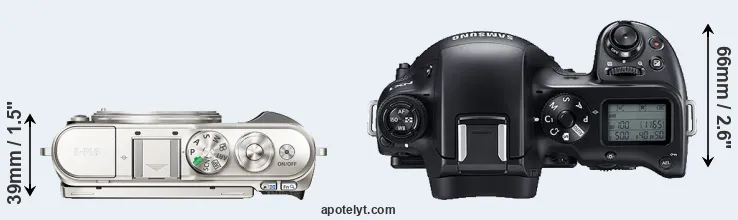 Compare E-PL9 versus NX1 top