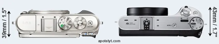 Compare E-PL9 versus NX500 top