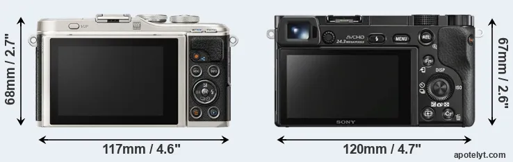 Comparison E-PL9 or A6000 rear