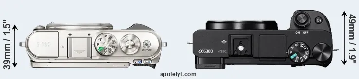 Compare E-PL9 versus A6300 top