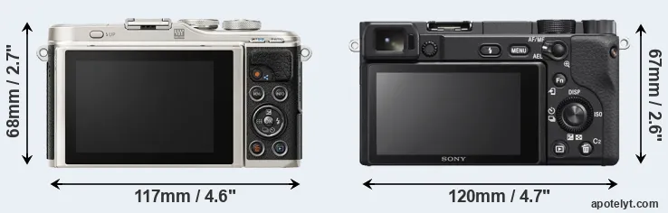 Comparison E-PL9 or A6400 rear