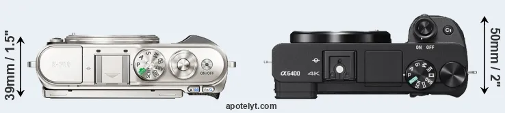 Compare E-PL9 versus A6400 top