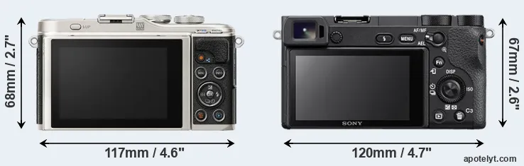 Comparison E-PL9 or A6500 rear