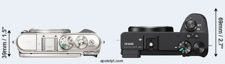 Compare E-PL9 versus A6600 top