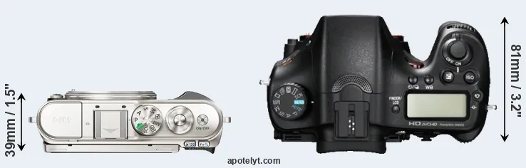 Compare E-PL9 versus A77 top
