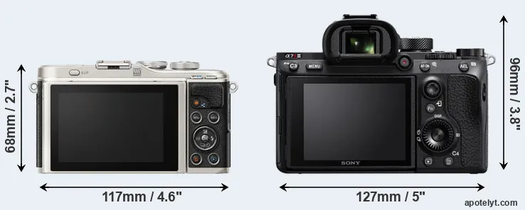 Comparison E-PL9 or A7R III rear