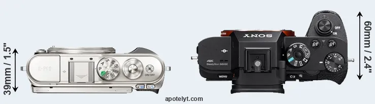 Compare E-PL9 versus A7S II top