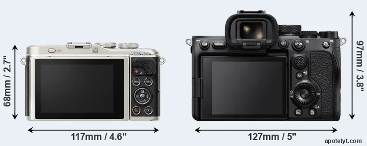 Comparison E-PL9 or A7S III rear