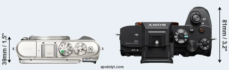 Compare E-PL9 versus A7S III top