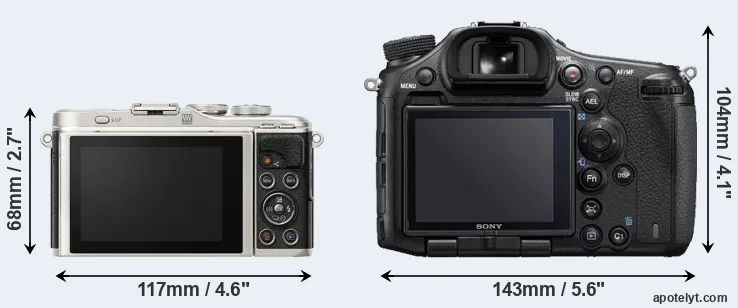 Comparison E-PL9 or A99 II rear