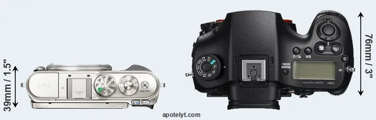 Compare E-PL9 versus A99 II top