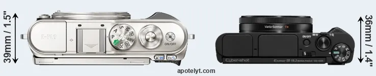Compare E-PL9 versus HX99 top