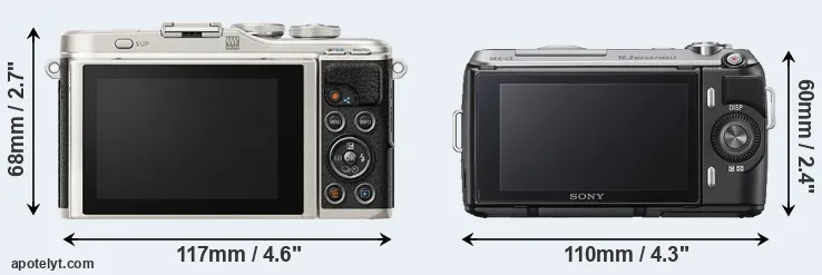 Comparison E-PL9 or NEX-C3 rear