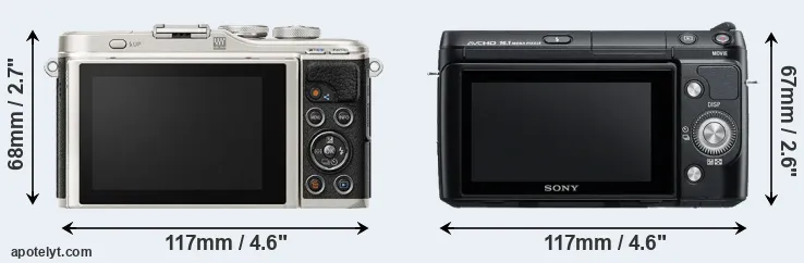 Comparison E-PL9 or NEX-F3 rear