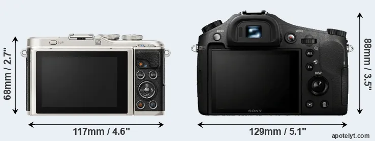 Comparison E-PL9 or RX10 rear