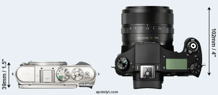 Compare E-PL9 versus RX10 top