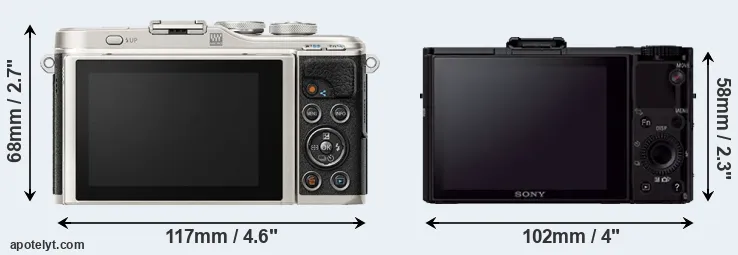 Comparison E-PL9 or RX100 II rear