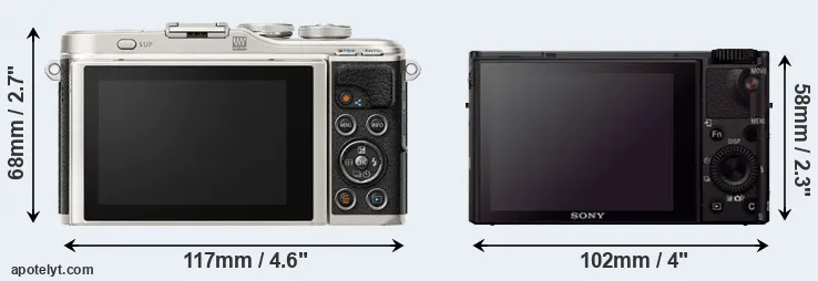 Comparison E-PL9 or RX100 III rear