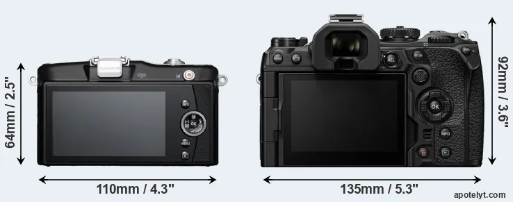 Comparison E-PM1 or OM-1 rear