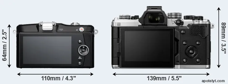 Comparison E-PM1 or OM-3 rear