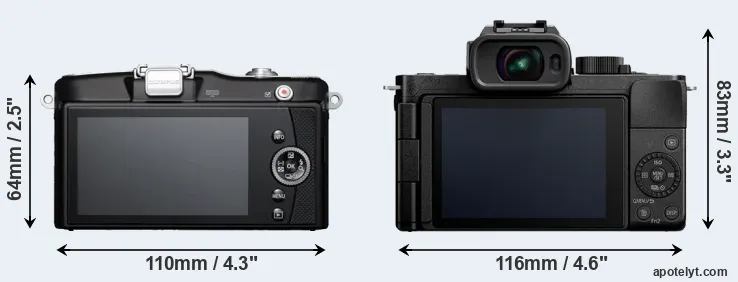 Comparison E-PM1 or G110 rear