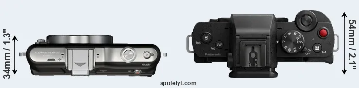 Compare E-PM1 versus G110 top