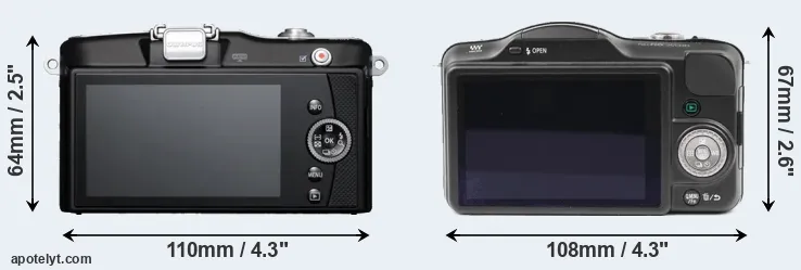 Comparison E-PM1 or GF3 rear