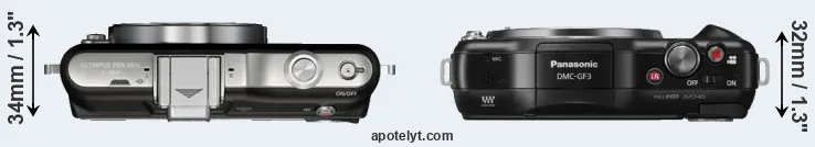 Compare E-PM1 versus GF3 top