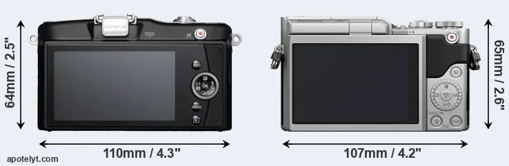 Comparison E-PM1 or GX800 rear