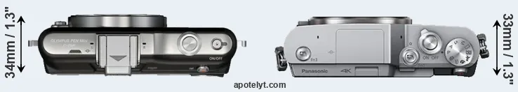 Compare E-PM1 versus GX800 top