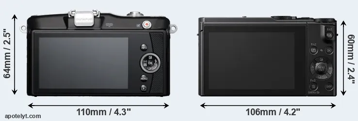 Comparison E-PM1 or LX15 rear