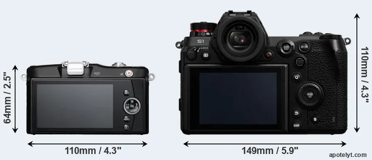 Comparison E-PM1 or S1 rear