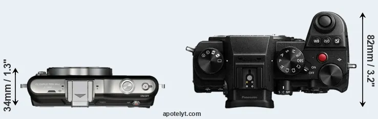 Compare E-PM1 versus S5 top