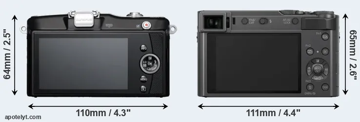 Comparison E-PM1 or ZS200 rear