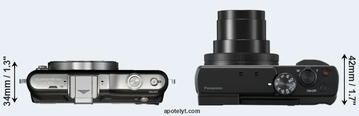 Compare E-PM1 versus ZS80 top