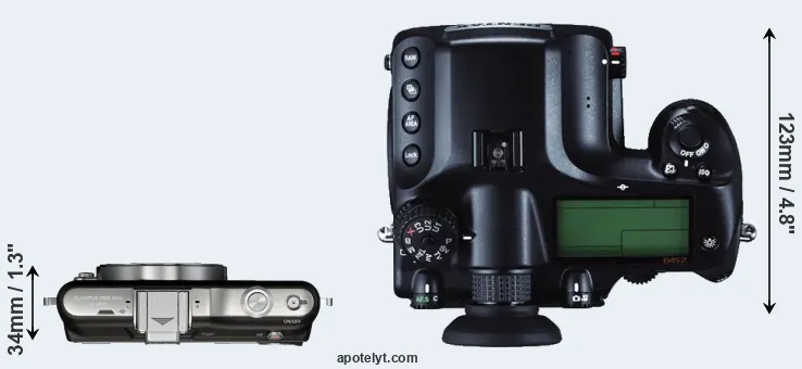 Compare E-PM1 versus 645Z top