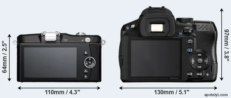 Comparison E-PM1 or K-30 rear