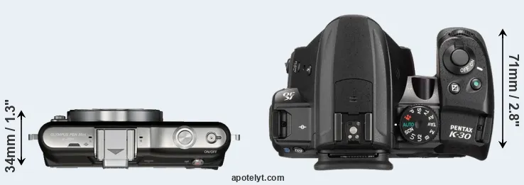 Compare E-PM1 versus K-30 top