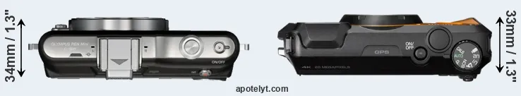 Compare E-PM1 versus WG-6 top