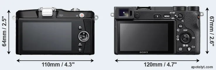 Comparison E-PM1 or A6500 rear