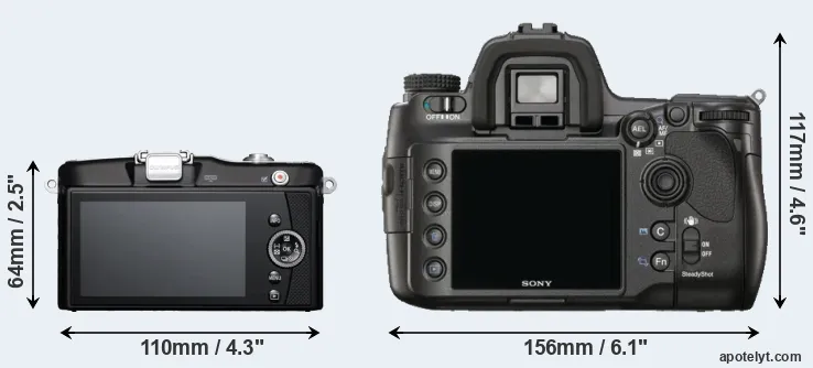 Comparison E-PM1 or A900 rear