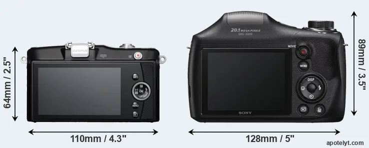 Comparison E-PM1 or H300 rear