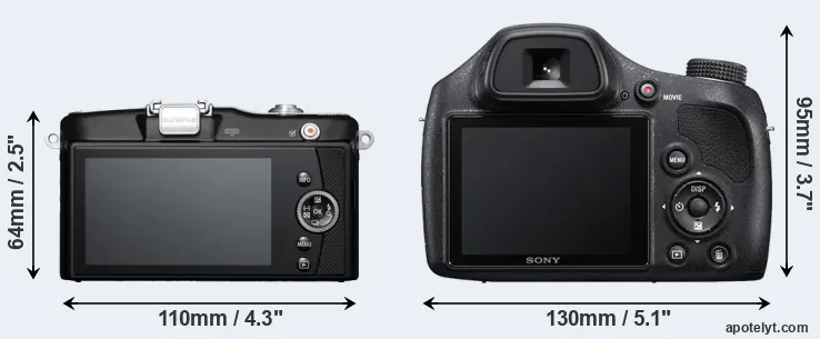Comparison E-PM1 or H400 rear