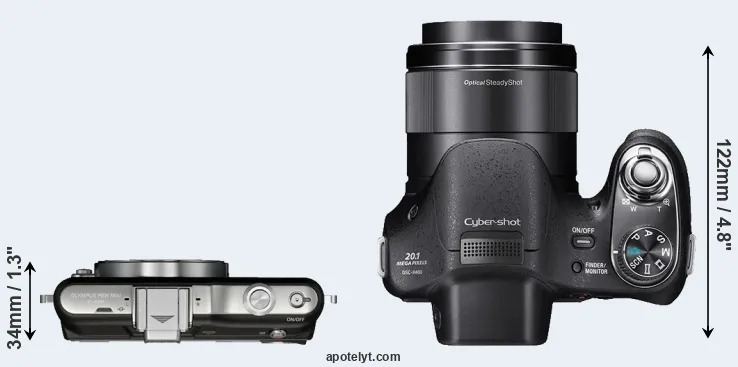 Compare E-PM1 versus H400 top