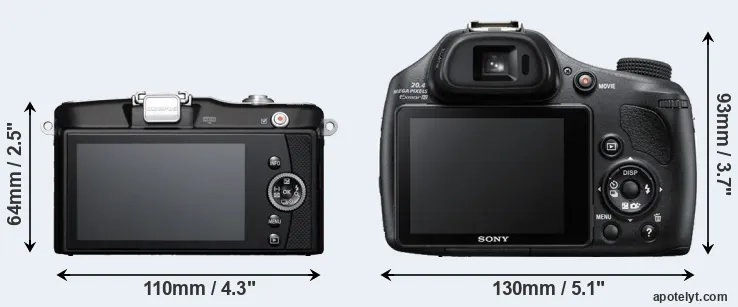Comparison E-PM1 or HX400V rear