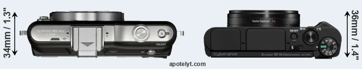 Compare E-PM1 versus HX95 top