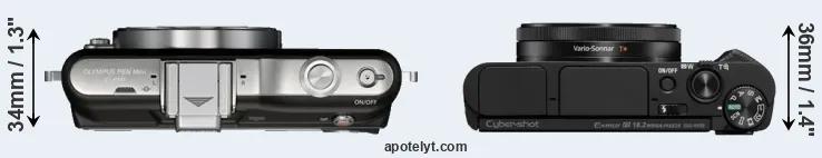 Compare E-PM1 versus HX99 top