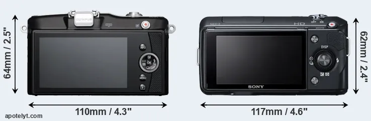 Comparison E-PM1 or NEX-3 rear